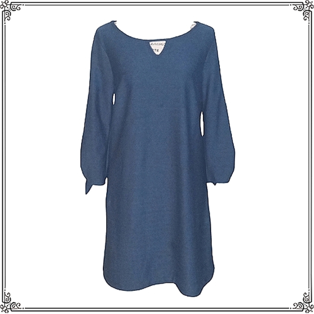 Crown & Ivy Cerulean Blue Denim Midi Dress Size XSmall